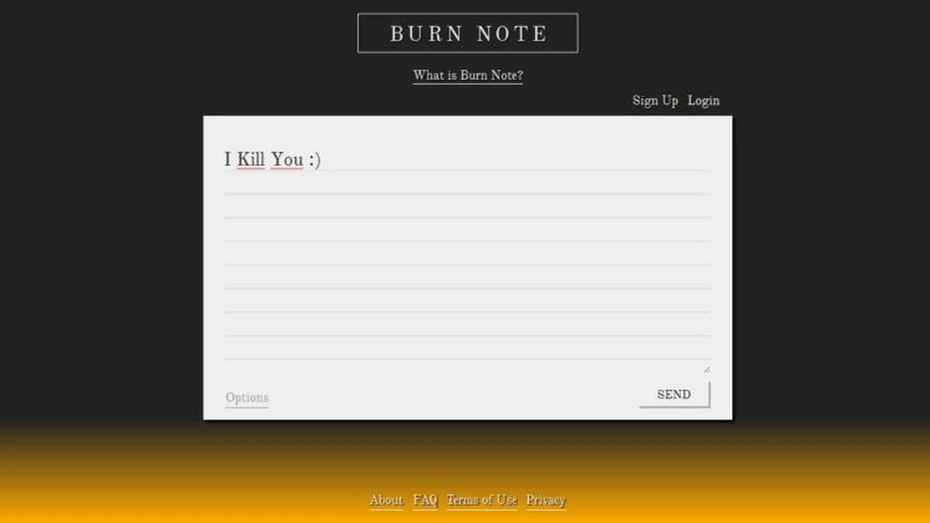 Burn Notes a creat un serviciu de mesaje care se autodistrug