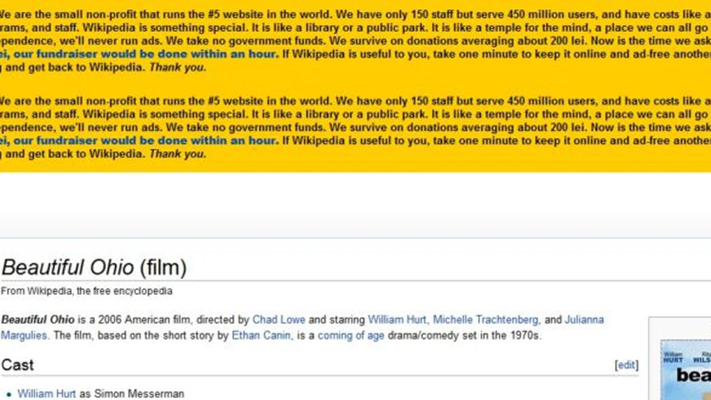 Al cincilea cel mai mare site din lume cere utilizatorilor să doneze bani