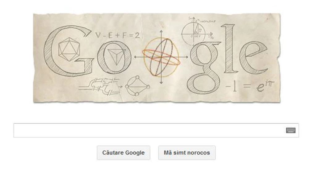 Google îl sărbătoreşte pe matematicianul elveţian Leonhard Euler