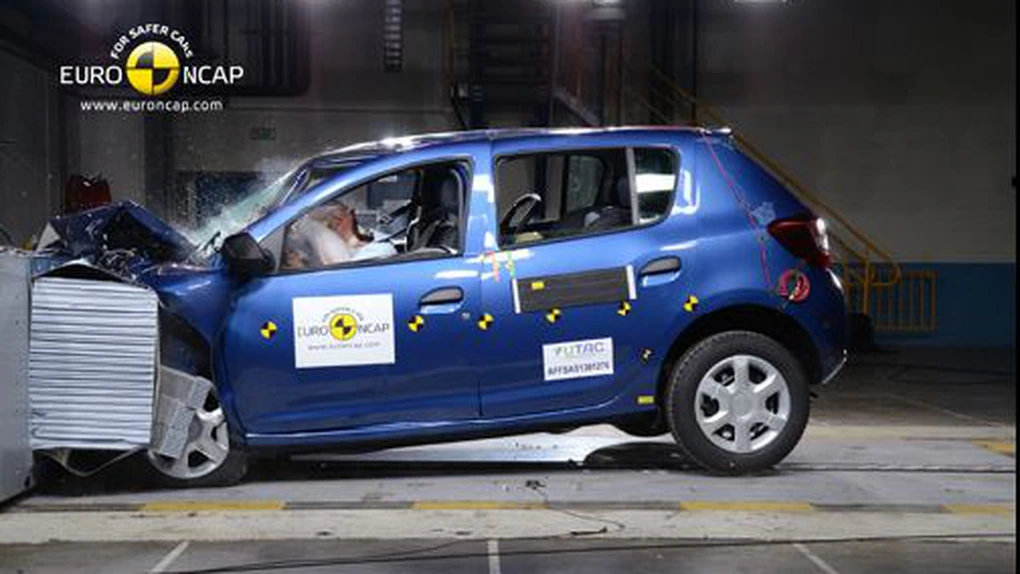 Dacia Sandero uimeşte la testele EuroNCAP - 4 stele VIDEO