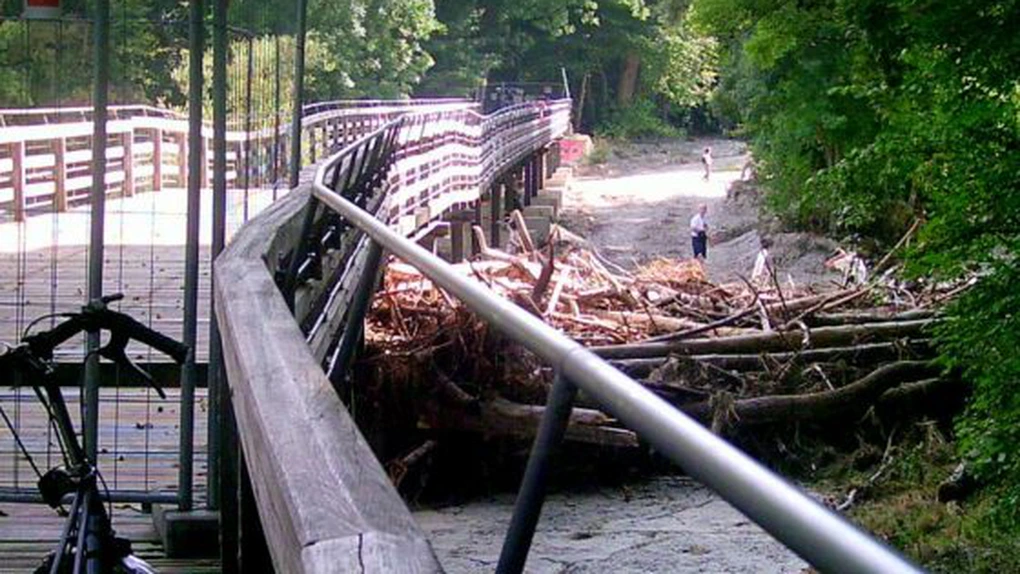 Traficul feroviar întrerupt între Germania şi Austria din cauza inundaţiilor