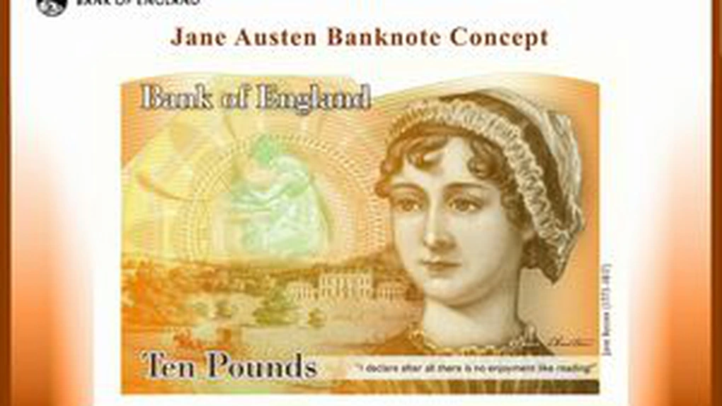 Banca Angliei a decis: Jane Austen va fi reprezentată pe bancnota de 10 lire