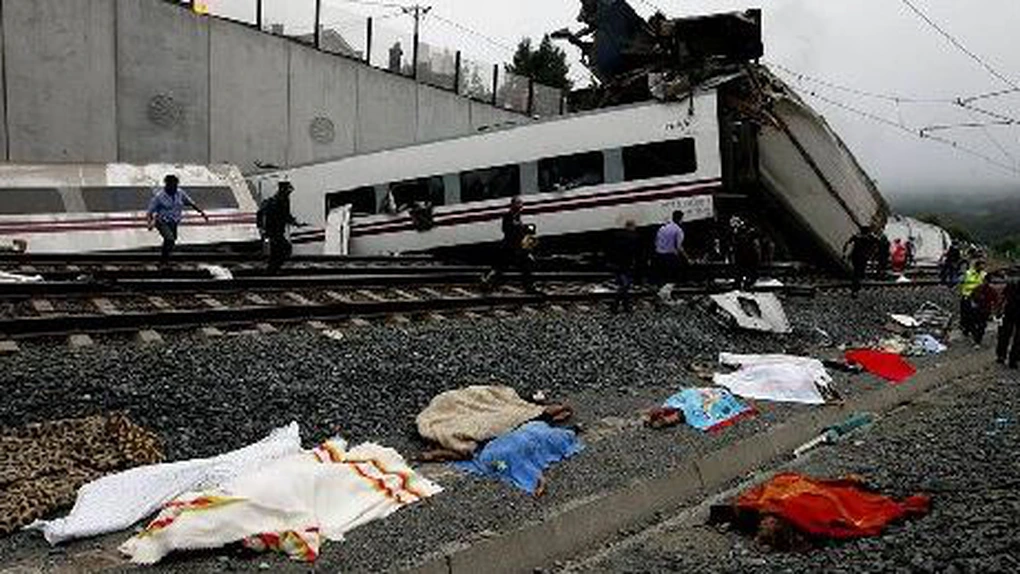 Cel mai grav accident feroviar din ultimele decenii în Spania - 77 de morţi