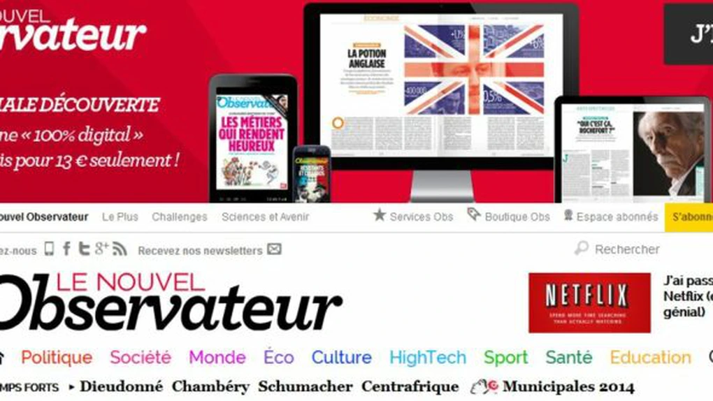 Proprietarii Le Monde vor să cumpere revista Le Nouvel Observateur