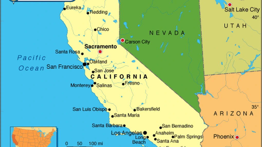 Statul american California s-ar putea diviza