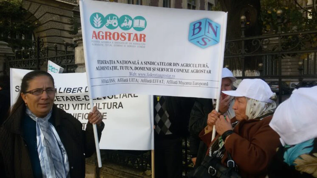 Agrostar: 300 de sindicalişti din agricultură protesteză marţi în faţa Palatului Cotroceni din cauza subfinanţării sectorului
