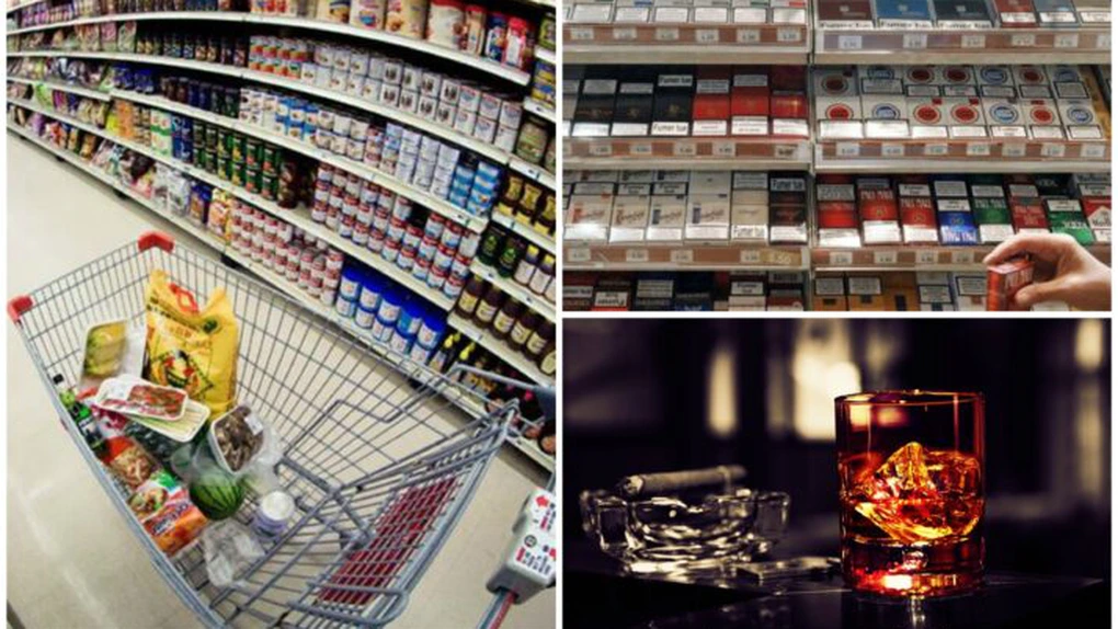 Vânzările de ţigări, alimente şi alcool au urcat cifra de afaceri din comerţul cu amănuntul cu 19%, în T1
