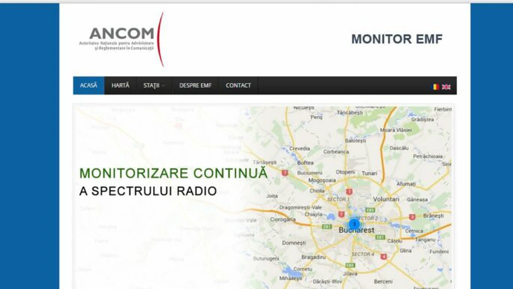 ANCOM: Monitorizarea permanentă a câmpului electromagnetic, disponibilă online