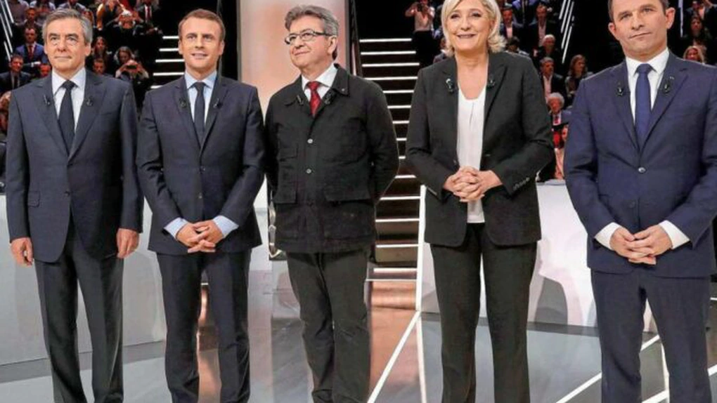 Alegeri prezidenţiale în Franţa: Emmanuel Macron şi Marine Le Pen, pe primele locuri în exit-poll-uri