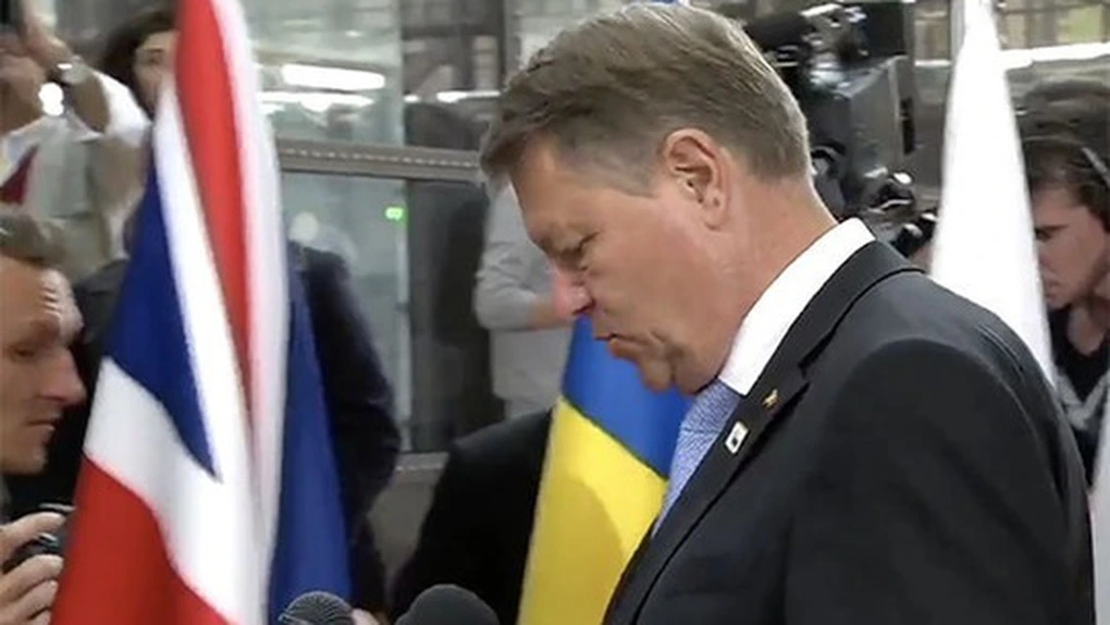Iohannis a provocat indignare printre internauţii britanici după ce a mutat drapelul Marii Britanii la summit-ul de la Bruxelles