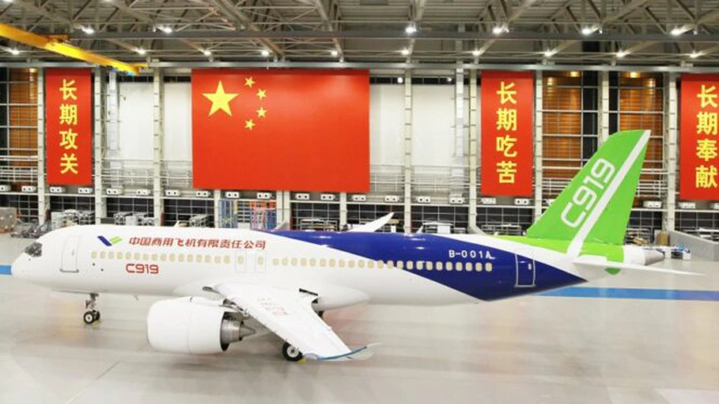 China va concura cu Airbus şi Boeing după lansarea primului avion de pasageri de mari dimensiuni