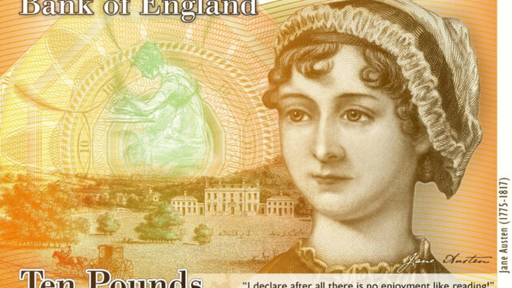 Banca Angliei a prezentat noua bancnotă de zece lire sterline cu imaginea lui Jane Austen