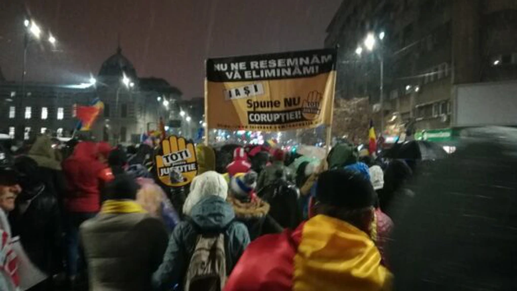 Top oraşe după numărul de participanţi la proteste. Bucureşti, 25.000 de oameni în marş - surse