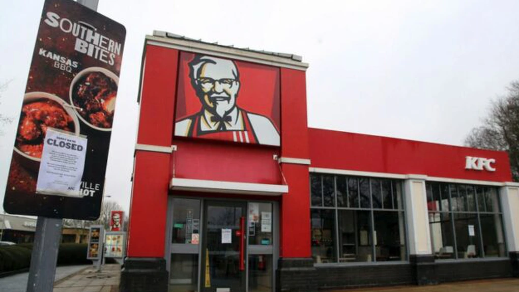 Majoritatea restaurantelor KFC din Marea Britanie închise din cauza lipsei de pui