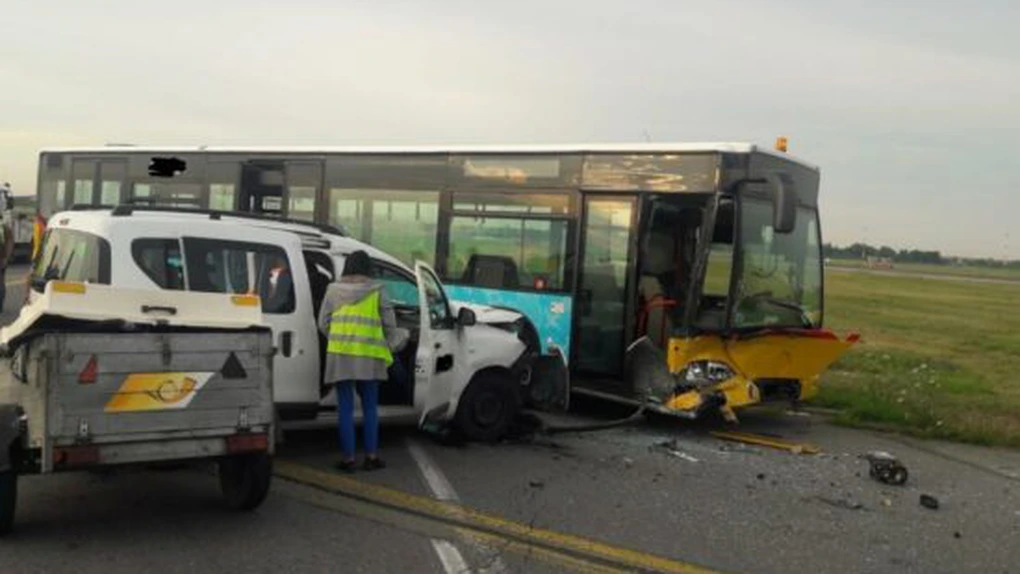 Patru persoane au fost rănite într-un accident pe Aeroportul Henri Coandă. Traficul aerian nu a fost afectat