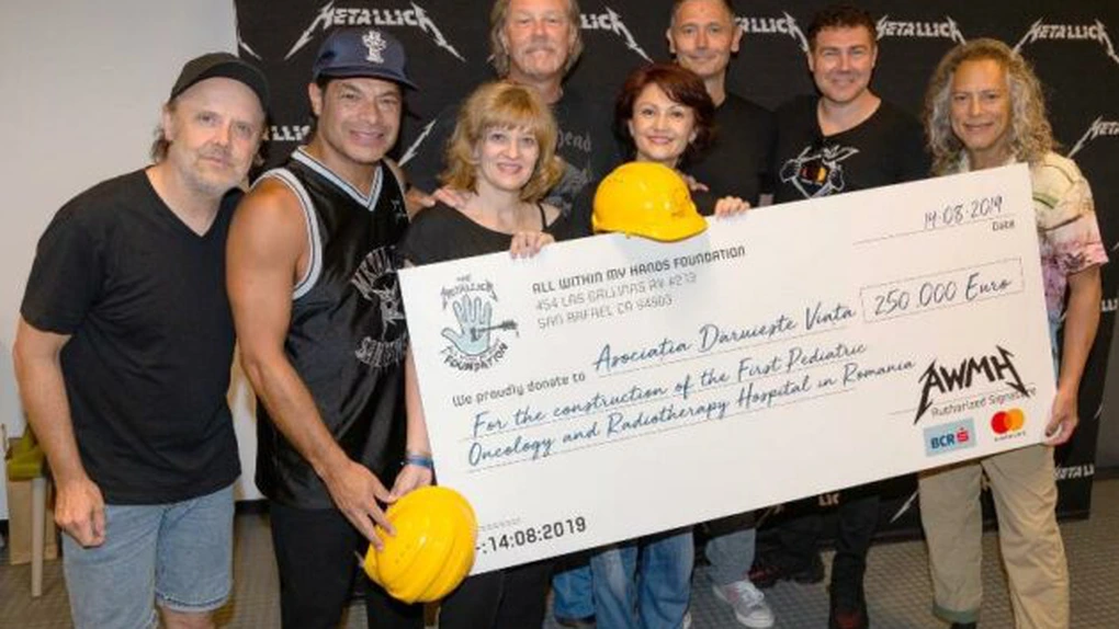 Metallica a donat 250.000 de euro asociaţiei Dăruieşte Viaţă, pentru construcţia spitalului oncologic pentru copii