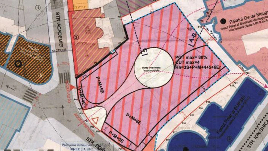 Conta Investment vrea să dezvolte o clădire de birouri de 6 etaje, în vechiul cartier al bancherilor din centrul Bucureştiului