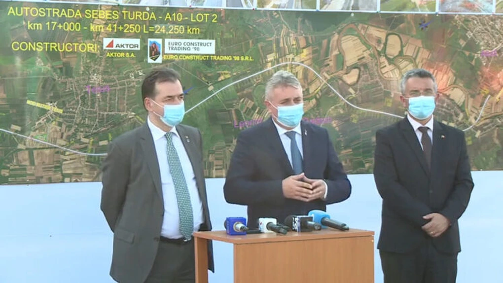 Lucian Bode: Tronsoanele 1 și 2 ale autostrăzii Sebeş-Turda ar putea fi finalizate până la sfârșitul lunii noiembrie