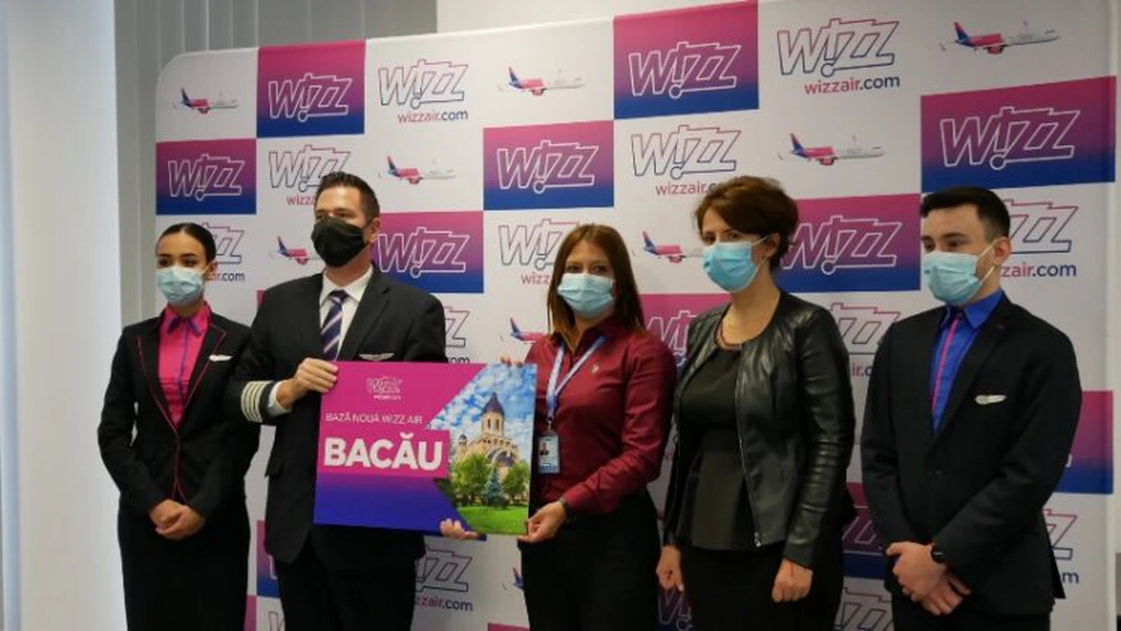 Wizz Air a inaugurat baza din Bacău, care oferă 13 rute spre şase ţări