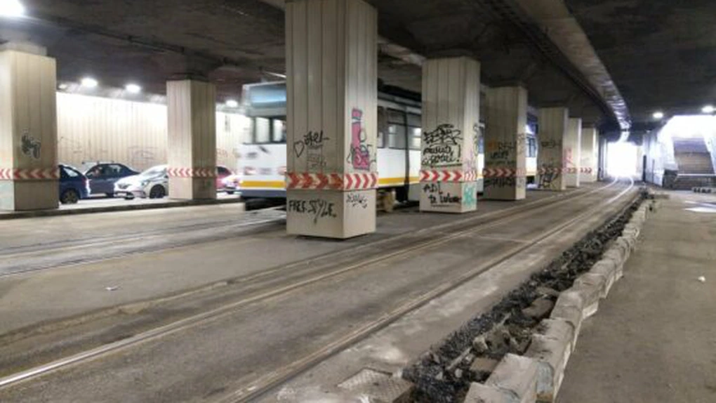 Nicușor Dan promite să interconecteze tramvaiul de metrou la Victoriei. STB a început lucrările la o nouă stație în pasaj FOTO
