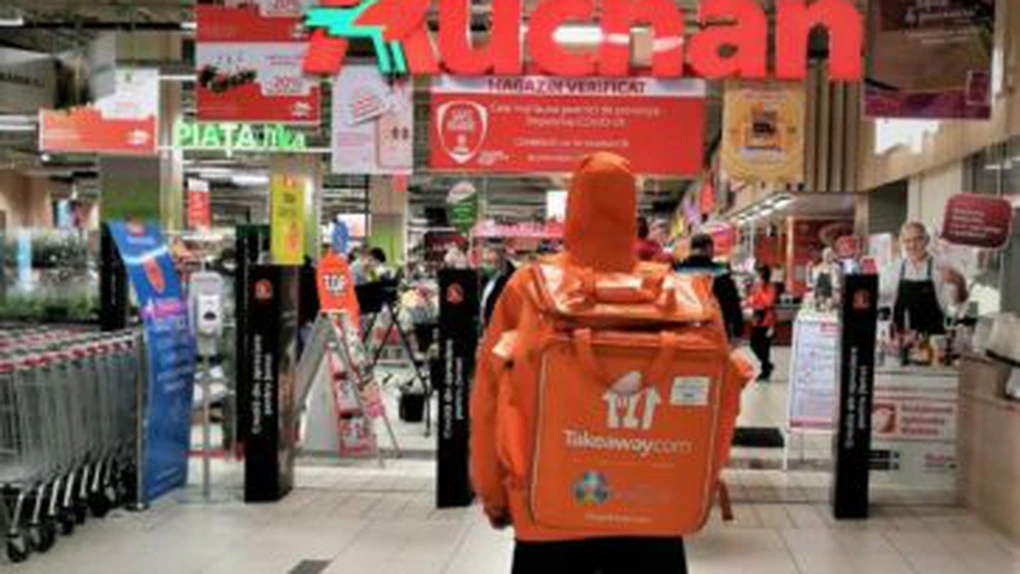 Auchan și platforma Takeaway au încheiat un parteneriat pentru livrarea de mâncare gătită în 11 orașe din România
