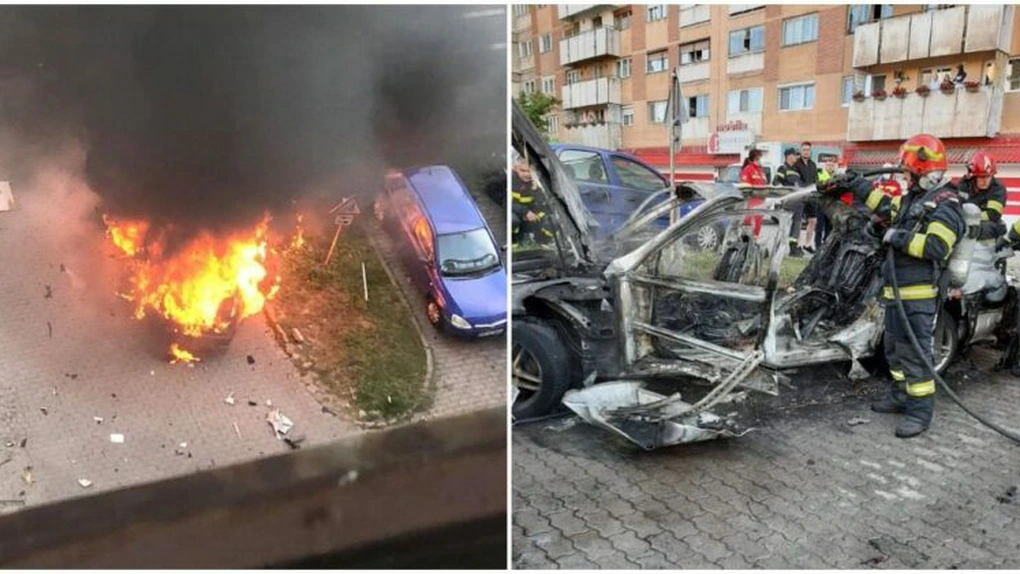 O maşină a explodat în parcare unui supermarket din Arad. Victima este omul de afaceri Ioan Crișan