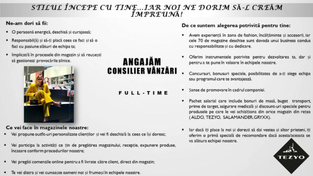 Otter Distribution face angajări. Şefii de magazin - angajaţi pe venituri nete de la 3.600 de lei la 4.200 de lei lunar, iar consilierii de vânzări - venituri de la 2.500 de lei la 3.000 de lei net