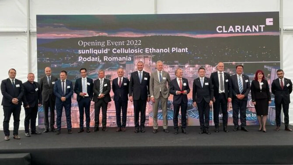 Elvețienii de la Clariant au inaugurat fabrica de bioetanol de la Podari, Dolj, care va face combustibil din paie