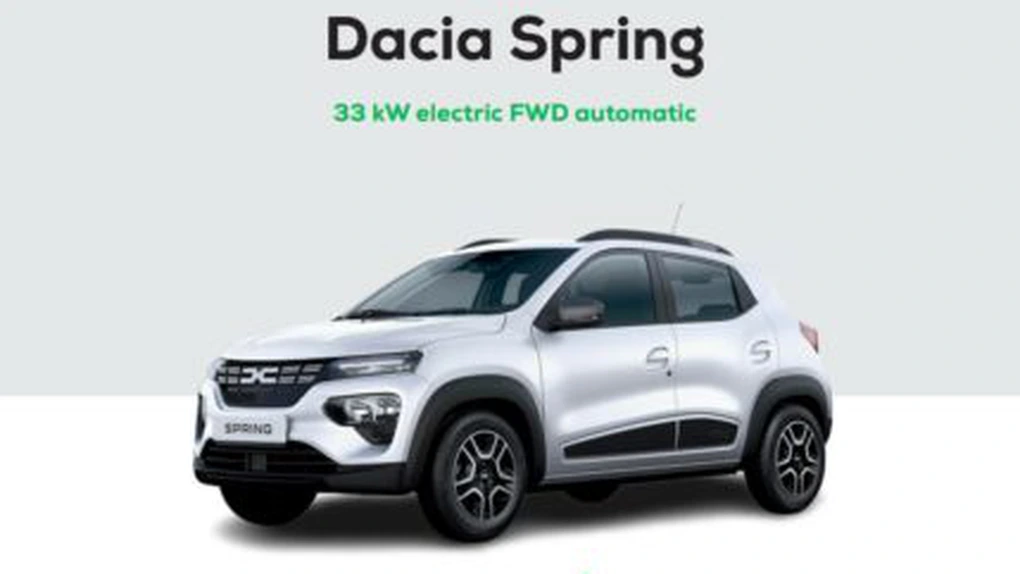 Dacia Spring, clasificată cu 5 stele verzi la testele Green NCAP