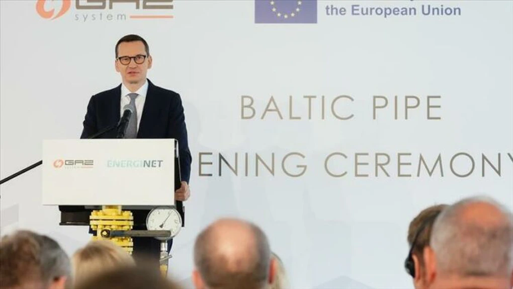 Gazoductul Baltic Pipe, prin care vor fi livrate Poloniei gaze naturale din Norvegia, a fost inaugurat astăzi
