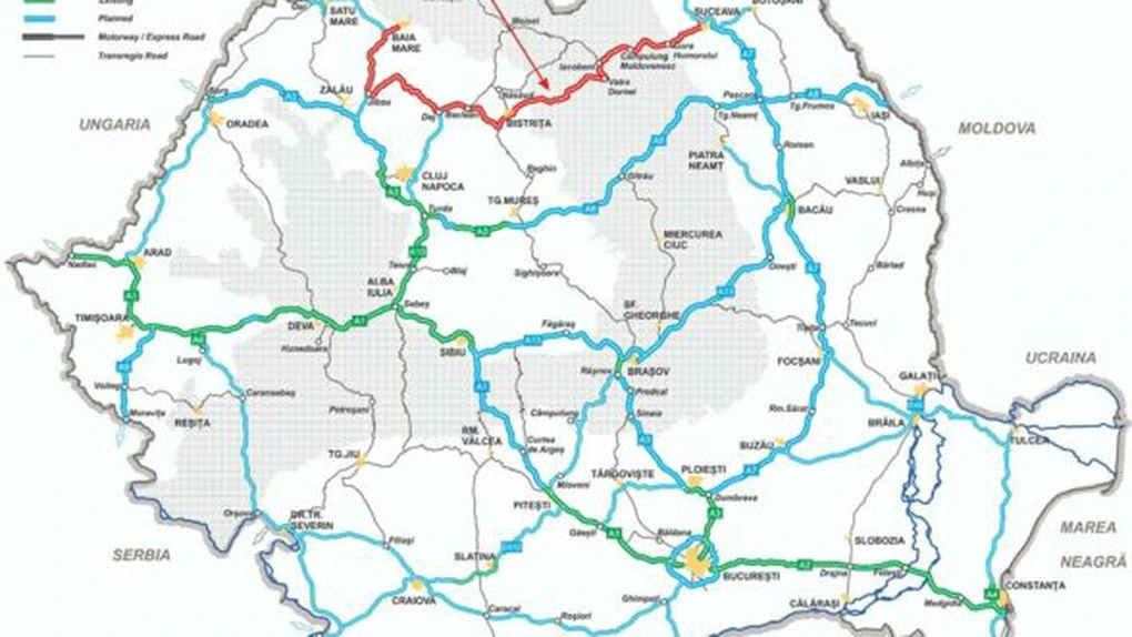Autostrada Nordului: A fost desemnat proiectantul pentru secțiunea Baia Mare - Dej - Bistrița