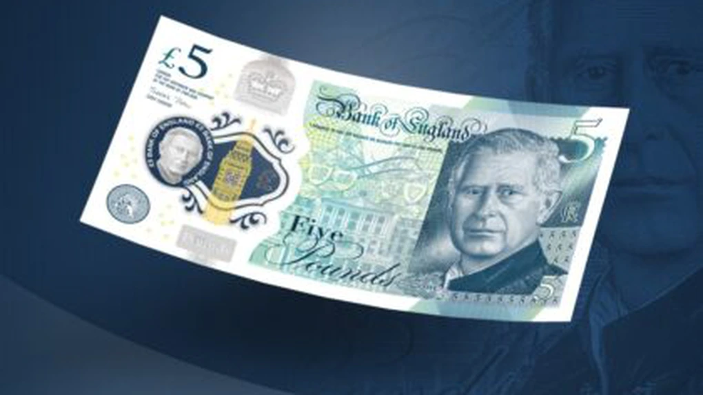Marea Britanie - Primele bancnote cu chipul regelui Charles al III-lea, dezvăluite de Banca Angliei
