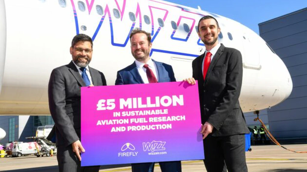 Wizz Air investește 5 milioane de lire sterline în producătorul de combustibil sustenabil pentru aviație Firefly
