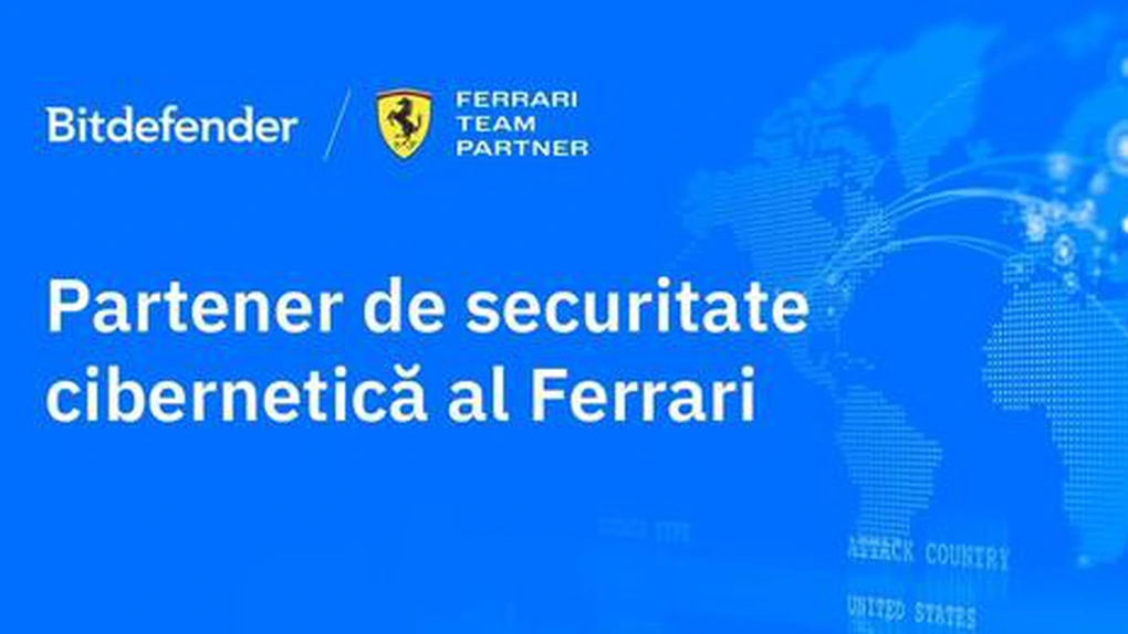 Bitdefender își extinde parteneriatul cu Ferrari pentru operațiunile de securitate la nivel global ale constructorului de mașini