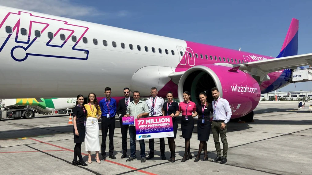 Wizz Air a transportat 77 de milioane de pasageri din și către România