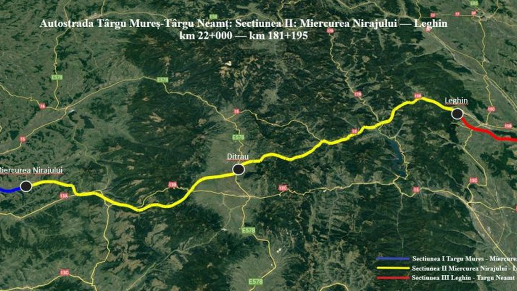 Autostrada Unirii A8: Au fost aprobați indicatorii pentru secțiunea montană, Miercurea Nirajului - Leghin. 159 km și cost estimat de peste 31 miliarde de lei
