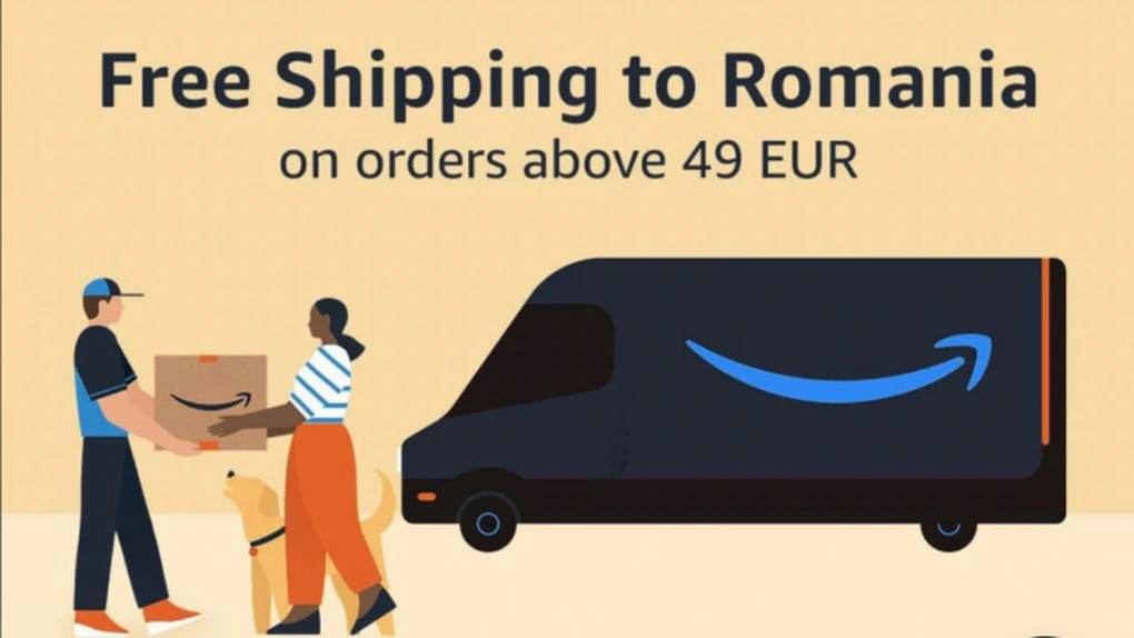 Amazon anunță transport gratuit pentru comenzile din România de peste 49 de euro