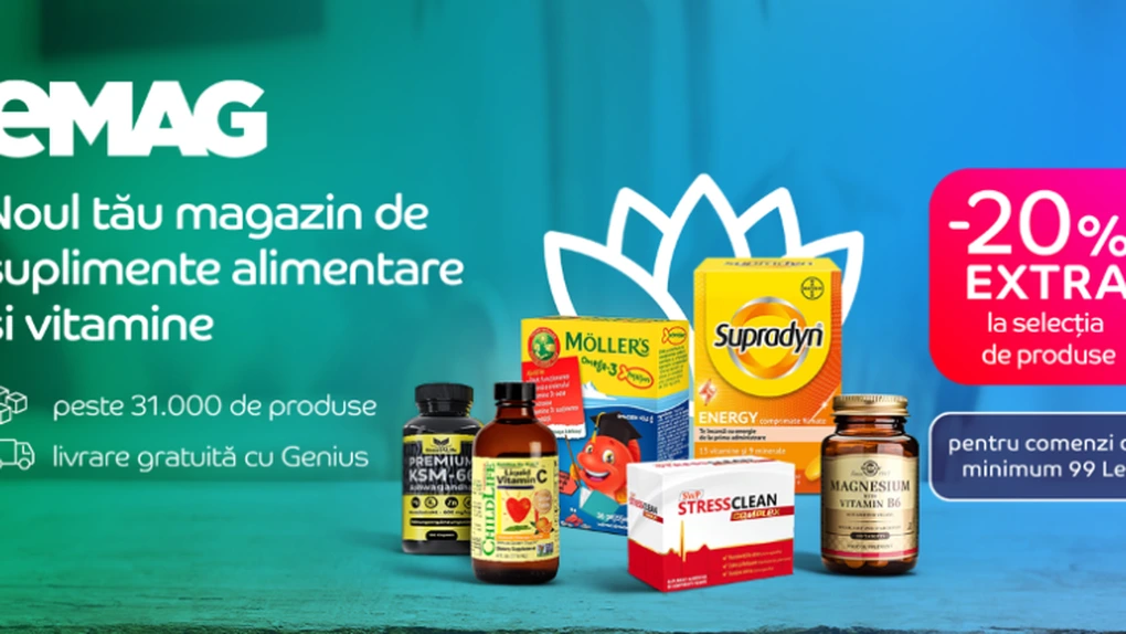 eMAG deschide Nutrition & Vitamins Shop, un nou shop-in-shop online pentru un stil de viață sănătos
