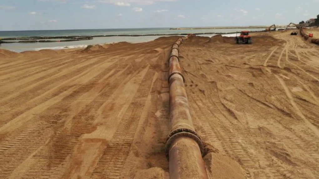 Fechet, la Eforie: 23 de hectare de plajă vor fi date în folosinţă în urma lucrărilor de înnisipare