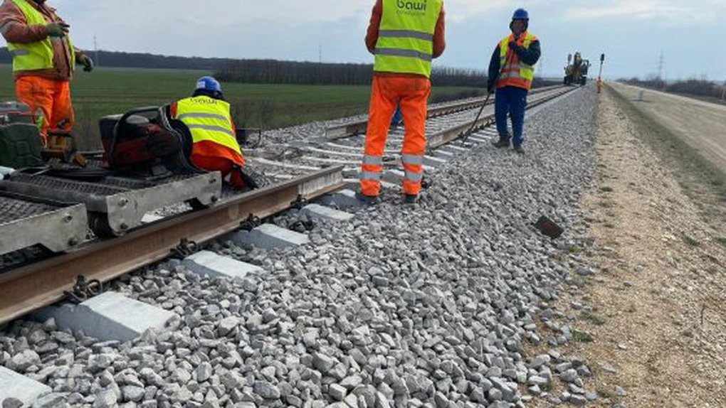 Calea ferată București - Giurgiu: Lucrările pentru redeschiderea circulației pe Podul Grădiștea se apropie de final - Bawi Construction