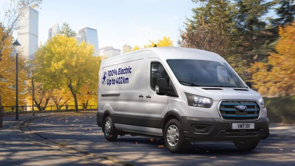 Autonomie extinsă pentru autoutilitara electrică Ford E-Transit