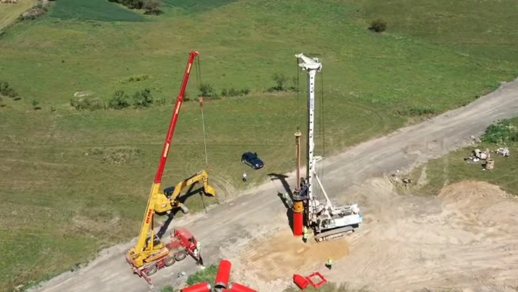 Autostrada Sibiu - Pitești: Turcii de la Mapa - Cengiz au început lucrările la viaductul Boița VIDEO