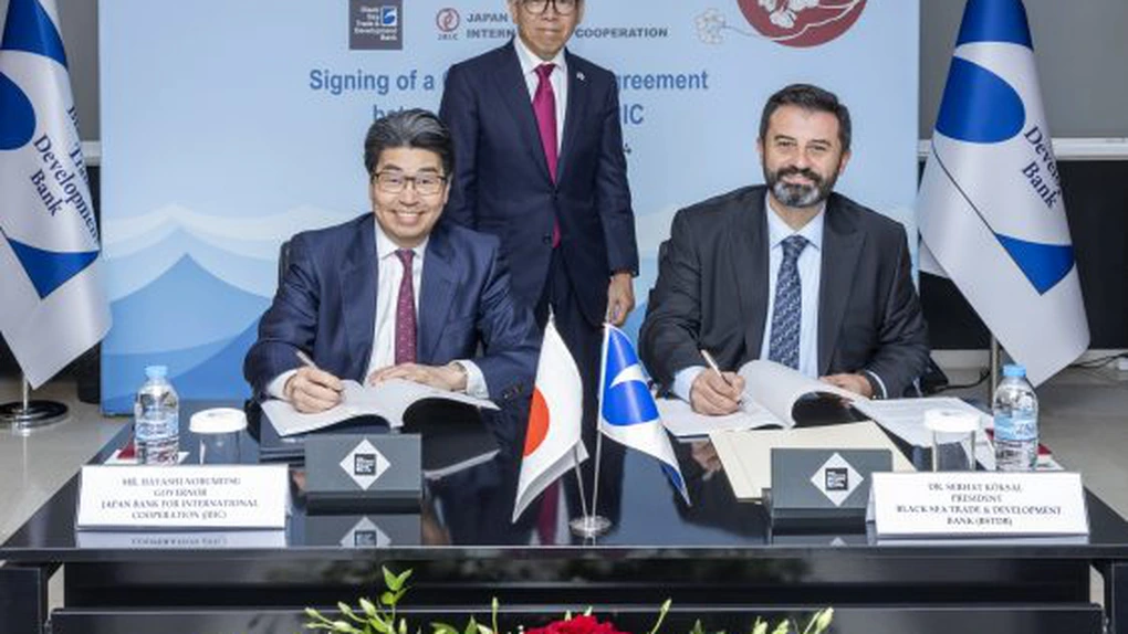 Banca Mării Negre și cea a Japoniei încheie un acord pentru a oferi sprijin de 150 de milioane de dolari Ucrainei și pentru a promova inițiativele ecologice