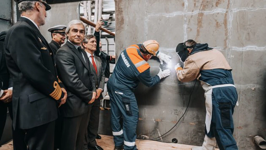 Șantierul Naval Damen Galați a început construcția unui portavion de drone, destinat Marinei Portugheze