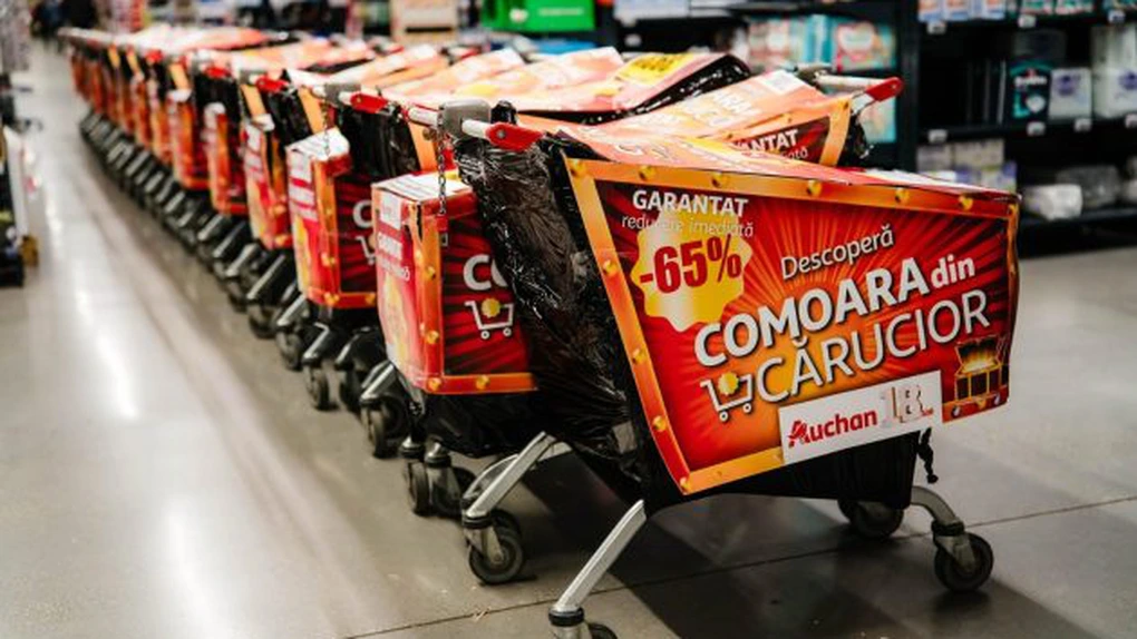 Cărucioarele surpriză cu 65% reducere la Auchan. Campania este valabilă în 25 de magazine