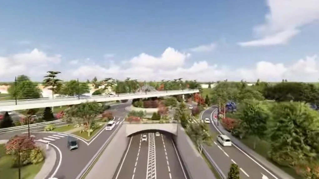 Pasajul de pe DN1, din zona Balotești - Corbeanca, va fi construit pe trei niveluri. Cum va arăta