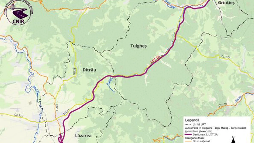 Autostrada Unirii A8: A fost lansată licitația pentru supervizarea lucrărilor pe cel mai dificil lot, Grințieș - Pipirig
