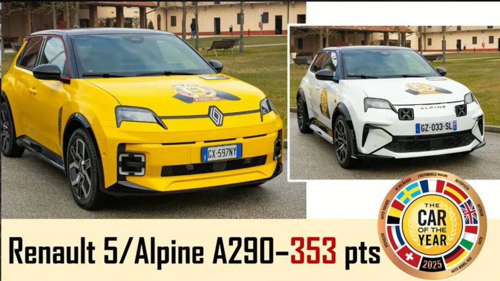 Renault 5 este Car of the Year 2025 în Europa. SUV-ul „made in Romania”, Dacia Duster, a ocupat locul 5