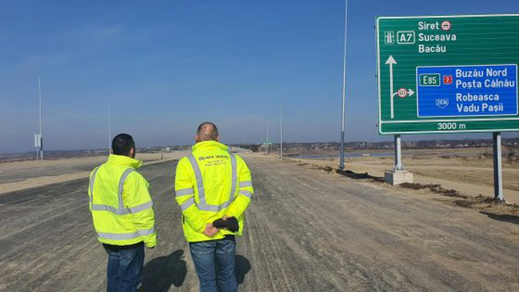 Autostrada A7 Ploiești - Buzău: 600 de muncitori mobilizați pe șantierul lotului 3, realizat 34%