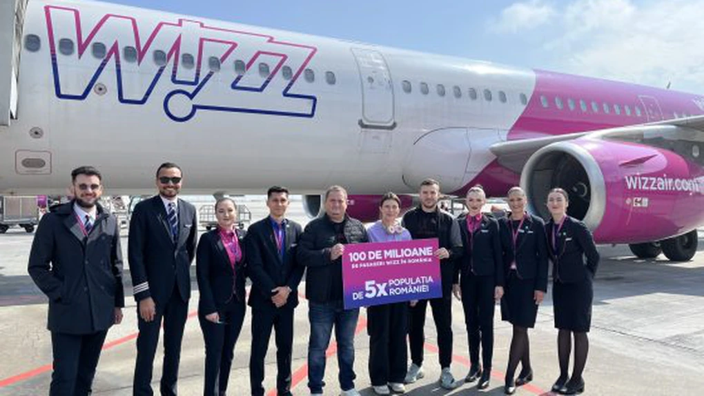 Wizz Air a transportat 100 de milioane de pasageri în 18 ani de prezență în România